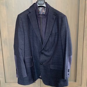 Robert Graham Mens Uptown Sportcoat Blazer with Additional Zip In Lining - 50L
